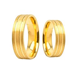 Par de Alianças Casamento Modelo Trabalhado Ouro 1... - INSPIRY JOIAS