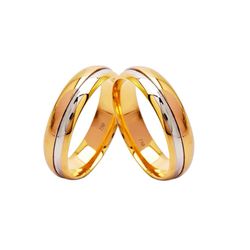 Par de Alianças Casamento Modelo Trabalhado Ouro 1... - INSPIRY JOIAS
