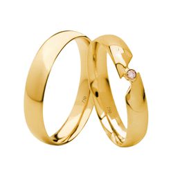 Par de Alianças Casamento Modelo Trabalhado Ouro 1... - INSPIRY JOIAS