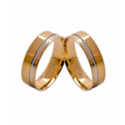 Par de Alianças Casamento Modelo Trabalhado Ouro 1... - INSPIRY JOIAS