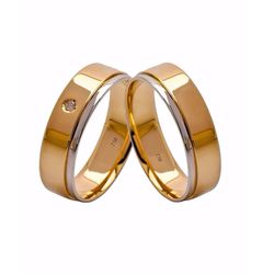 Par de Alianças Casamento Modelo Trabalhado Ouro 1... - INSPIRY JOIAS