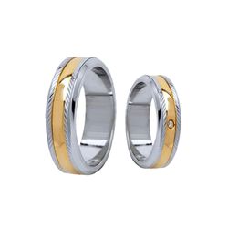Par de Alianças Casamento Modelo Trabalhado Ouro 1... - INSPIRY JOIAS