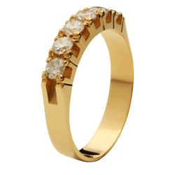 Meia Aliança Em Ouro 18k/750 4.00mm De Largura Ret... - INSPIRY JOIAS