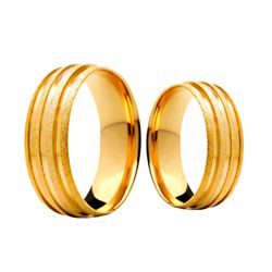 Par de Alianças Casamento Modelo Trabalhado Ouro 1... - INSPIRY JOIAS