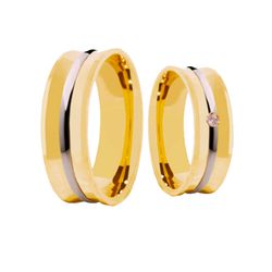 Par de Alianças Casamento Modelo Trabalhado Ouro 1... - INSPIRY JOIAS