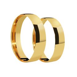 Par de Alianças Casamento Modelo Tradicional Ouro ... - INSPIRY JOIAS