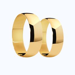 Par de Alianças Casamento Modelo Tradicional Ouro ... - INSPIRY JOIAS