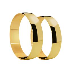 Par de Alianças Casamento Modelo Tradicional Ouro ... - INSPIRY JOIAS
