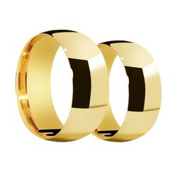 Par de Alianças Casamento Modelo Tradicional Ouro ... - INSPIRY JOIAS