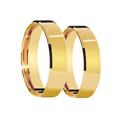 Par de Alianças Casamento Modelo Tradicional Ouro ... - INSPIRY JOIAS