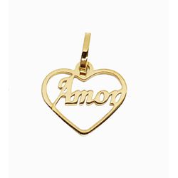 Pingente Coração Amor Pequeno Ouro 18k 750 - 40011... - INSPIRY JOIAS