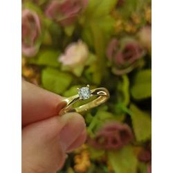 Anel de Noivado Em Ouro 18k/750 2.20mm x 3.60mm De... - INSPIRY JOIAS
