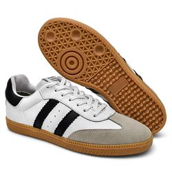 Tenis Feminino Couro Casual Elegante cor Branco e ... - Ipê Mulato
