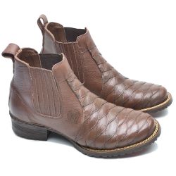 Bota Masculina Couro Legítimo Botina cor Chocolate... - Ipê Mulato
