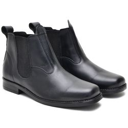 Bota Masculina Couro Legítimo Botina cor Preto 029... - Ipê Mulato
