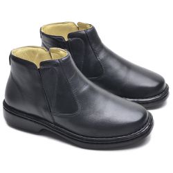 Bota Masculina Couro Legítimo Botina cor preto 048... - Ipê Mulato