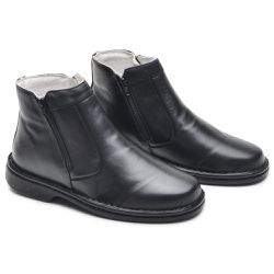 Bota Masculina Couro Legítimo Botina cor Preto 049... - Ipê Mulato