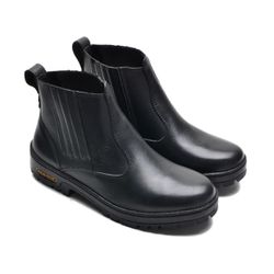 Bota Masculina Couro Legítimo Botina cor Preto 082... - Ipê Mulato