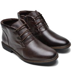 Bota Masculina em Couro Legitimo Cor Café 1005 - ... - Ipê Mulato