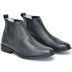 Bota masculino cano alto em couro legitimo cor Pre... - Ipê Mulato