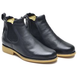 Botina masculino de couro legitimo cor preto 535 ... - Ipê Mulato