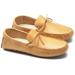 Mocassim masculino couro cor Whisky - CLA102W - Ipê Mulato