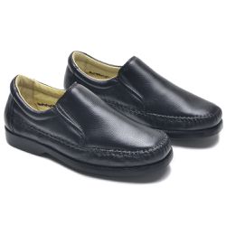 Mocassim unisexx de couro legitimo Preto - CLA165 - Ipê Mulato