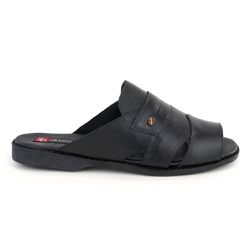 Chinelo Masculino Couro Elegante Classico 408P Pre... - Ipê Mulato