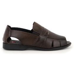 Chinelo Masculino Couro Legitimo Elegante 888C Caf... - Ipê Mulato