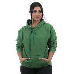 Blusa De Moletom Canguru Com Capuz Feminina Cor Ve... - Ipê Mulato