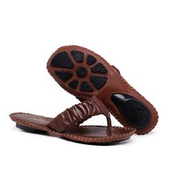 Chinelo De Couro Cor Havana - 12185.2 - NL121852HA - Ipê Mulato