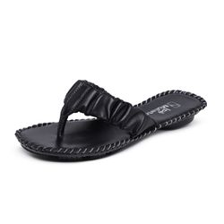 Chinelo De Couro Cor Preto - 12185.6 - NL121856PT - Ipê Mulato
