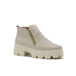Bota Coturno Feminino Couro Cano Baixo Elegante So... - Ipê Mulato