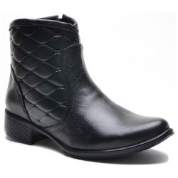 Bota CL cano curto Couro Legitimo Cor Preto - CLA... - Ipê Mulato
