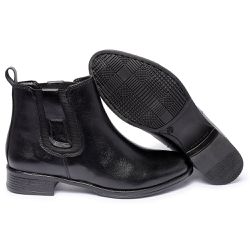 Bota Feminina Couro Legítimo Cor Preto 5840 FER -... - Ipê Mulato