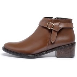 Bota Feminina Estilo Cano Curto Couro Legítimo Sal... - Ipê Mulato