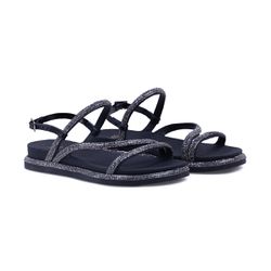 Sandalia Papete Strass Diamond Preto - YESBK200DP - Ipê Mulato