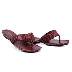 Chinelo De Couro Cor Vermelho - 12185.4 - ECOM92 - Ipê Mulato