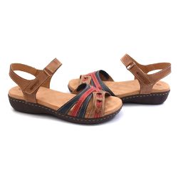 Sandália Feminina Muito Confortável Isttony Caqui ... - ISTTONY SHOES