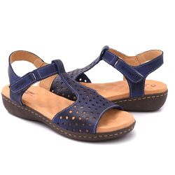 Sandalia Feminina Muito Confortravel Marinho - FIS... - ISTTONY SHOES
