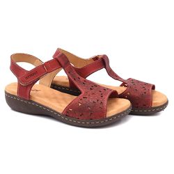 Sandalia Feminina Muito Confortavel Vermelha - FIS... - ISTTONY SHOES