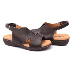 Sandália Feminina Gel Massageadora Marrom Liso - F... - ISTTONY SHOES