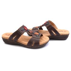 Sandalia Feminina Isttony Babuche Café - FIS00107/... - ISTTONY SHOES