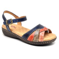 Sandalia Feminina Isttony 216 Marinho Com Palmilha... - ISTTONY SHOES