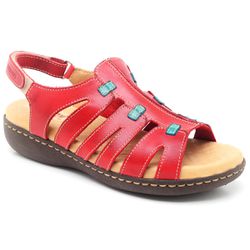 SANDÁLIA FEMININA ISTTONY VERMELHO E TURQUESA COM ... - ISTTONY SHOES