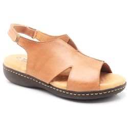 Sandália Feminina Gel Massageadora CARAMELO LISA -... - ISTTONY SHOES