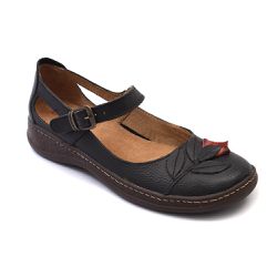 Sapatilha Feminina Com Detalhes de Flor Preta 111 ... - ISTTONY SHOES