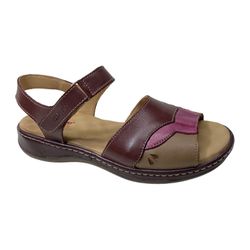 Sandalia Feminina Isttony SF-0021 Bordo/Cinza/Capu... - ISTTONY SHOES