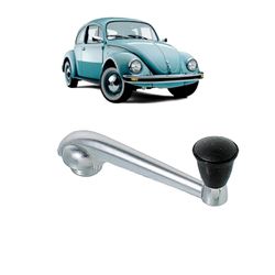 MANVELA REGULADORA DE VIDRO VW FUSCA BOTÃO PRETO 1959 ATÉ 19... - TALCAR ACESSÓRIOS