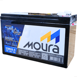 BATERIA ESTACIONARIA NOBREAK 12V 9A MVA9 MOURA - 17715 - TALCAR ACESSÓRIOS